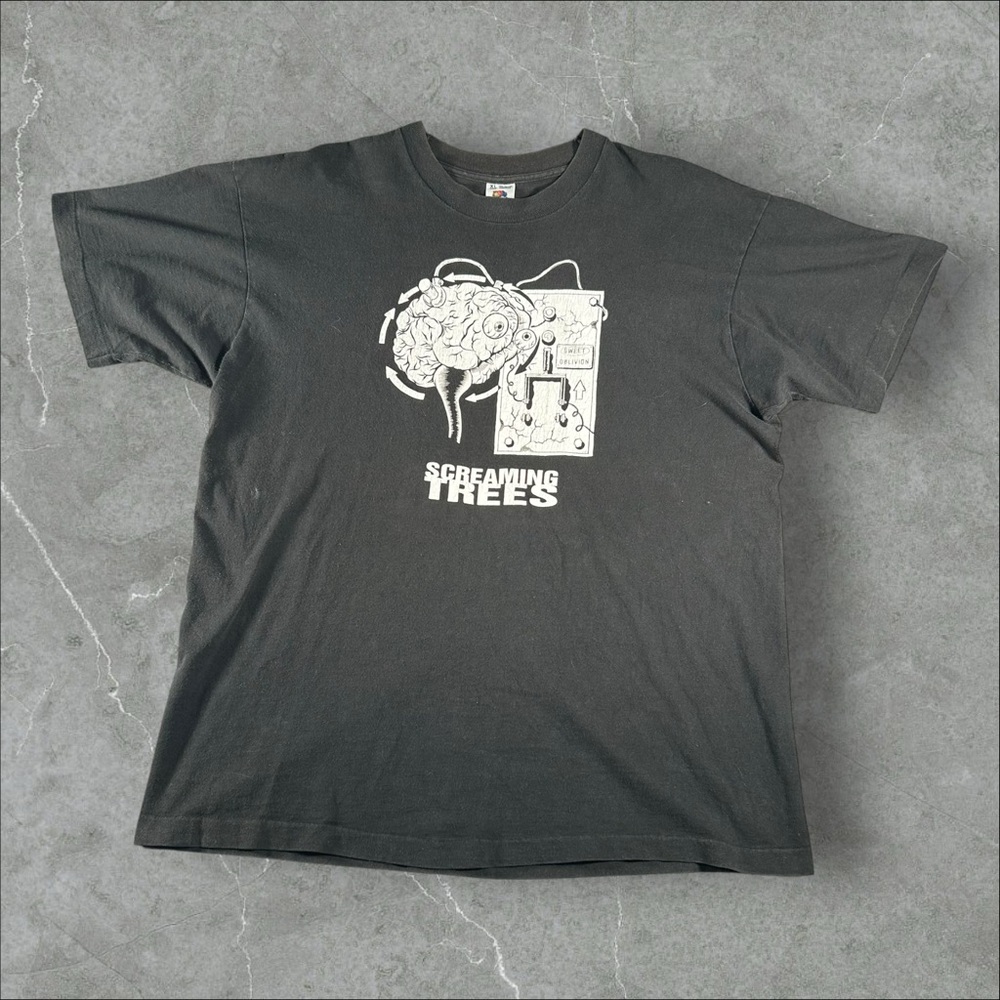 Vintage Screaming Trees Shirt Mens XL Black 90s Subpop Band Tee Sweet Oblivion